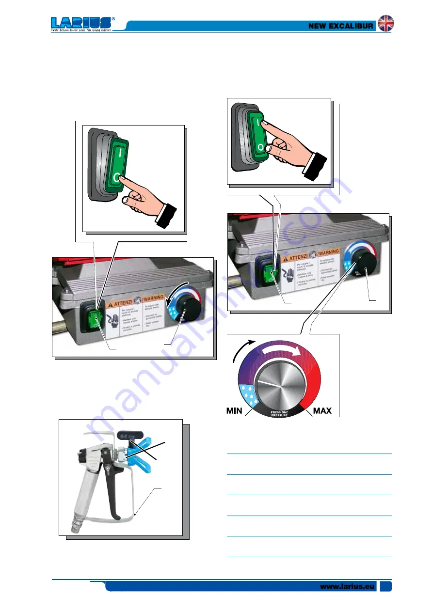 Larius New Excalibur Operating And Maintenance Instruction Manual Download Page 17