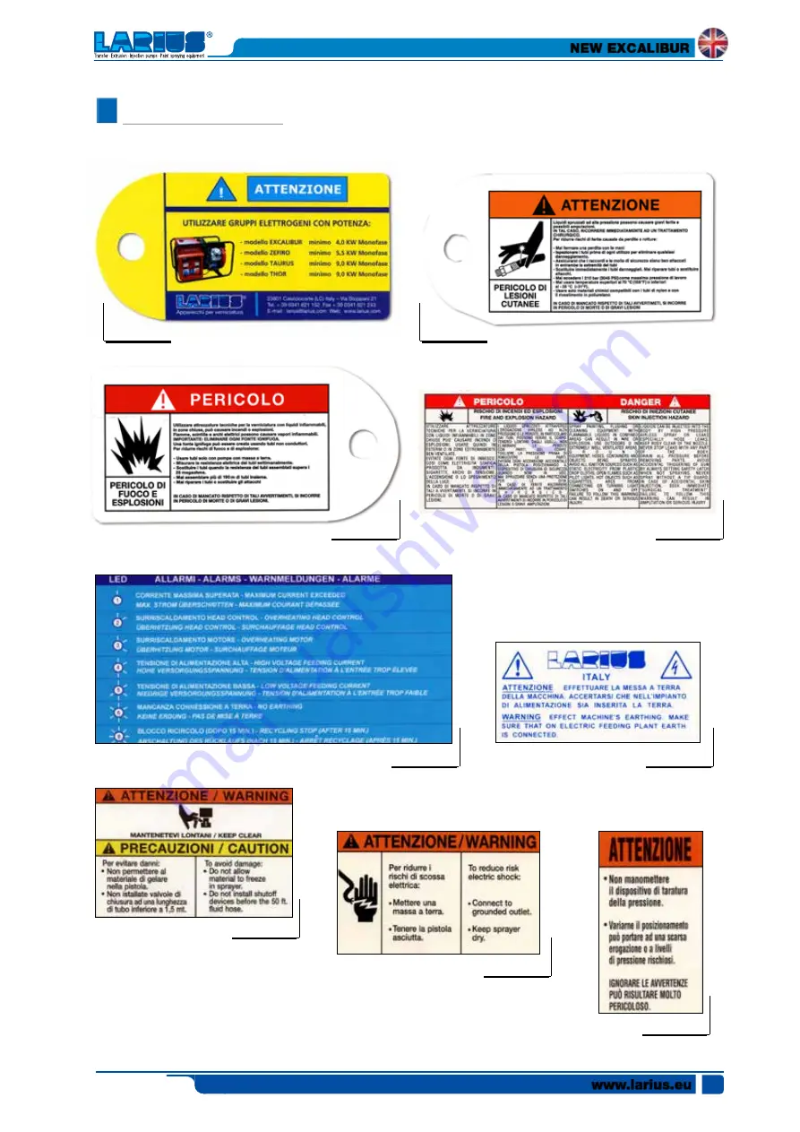 Larius New Excalibur Operating And Maintenance Instruction Manual Download Page 23