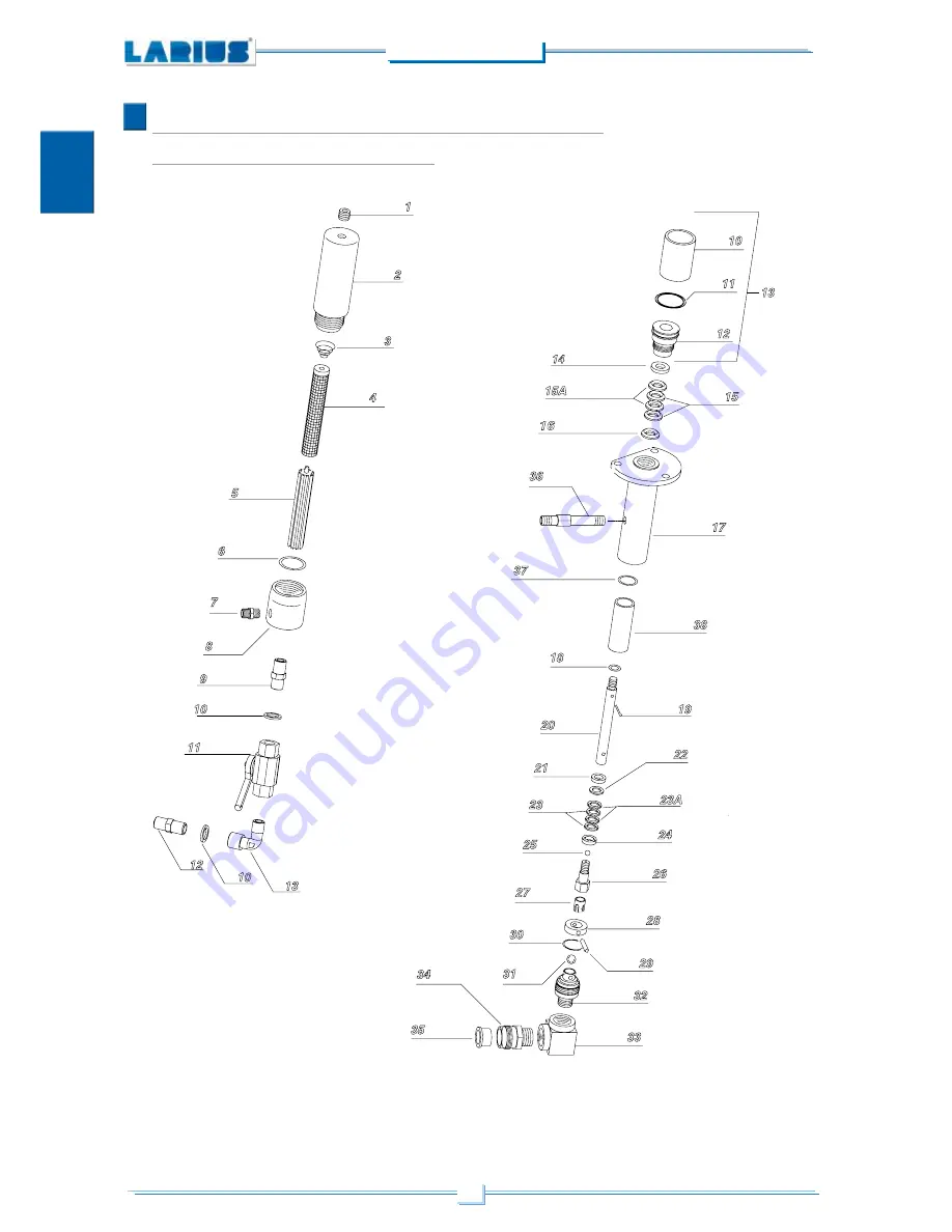 Larius VEGA 23:1 Operating And Maintenance Instruction Manual Download Page 30