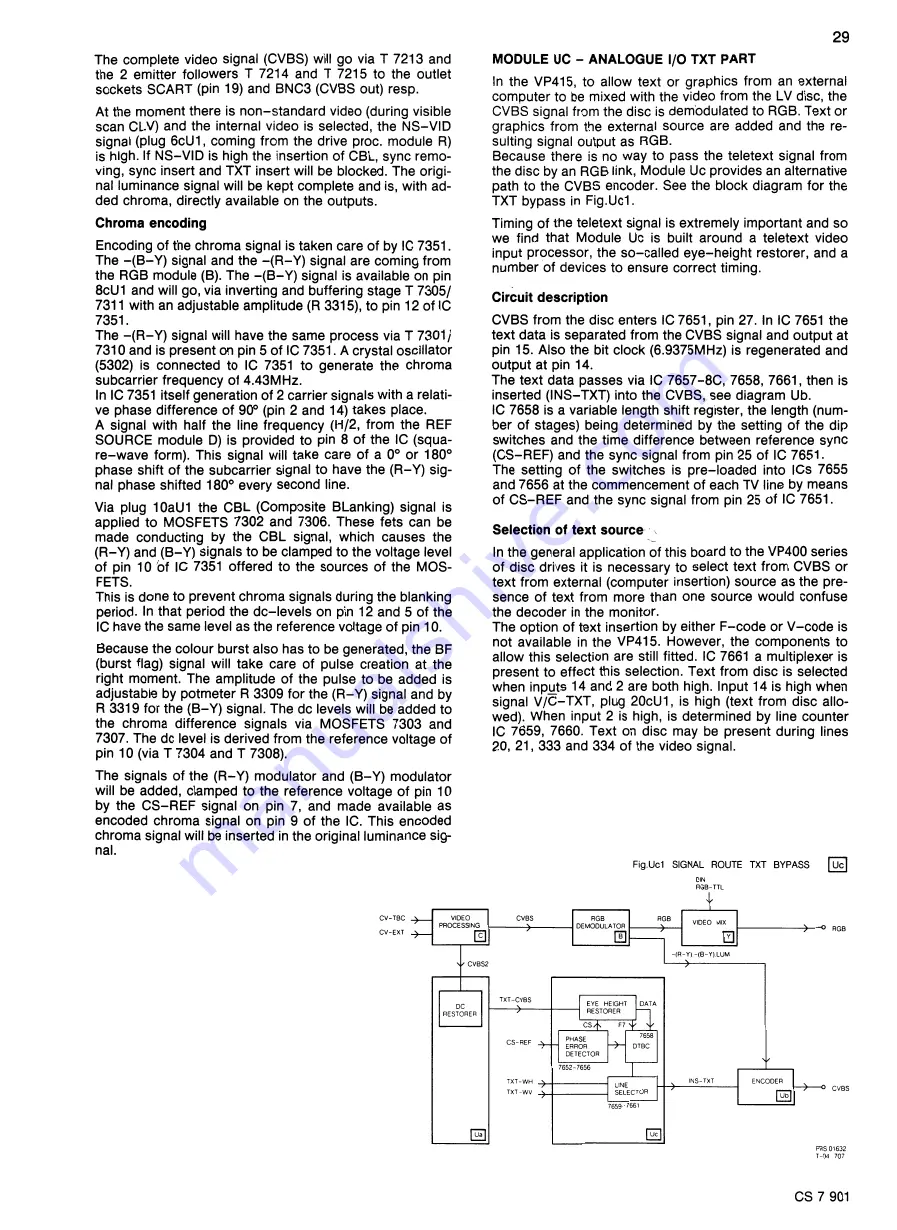 LaserVision VP415 Service Manual Download Page 137