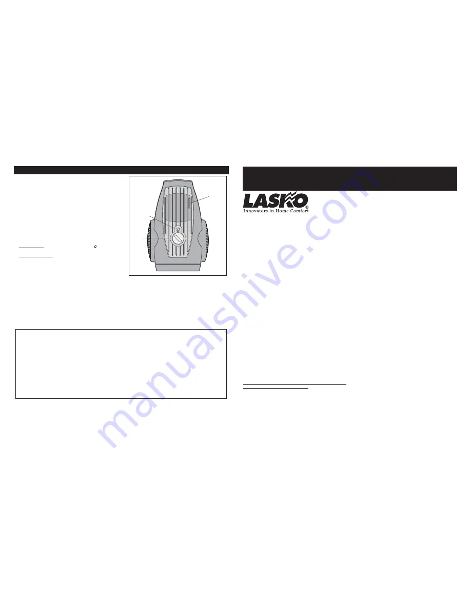 Lasko 4907ES Operating Manual Download Page 2