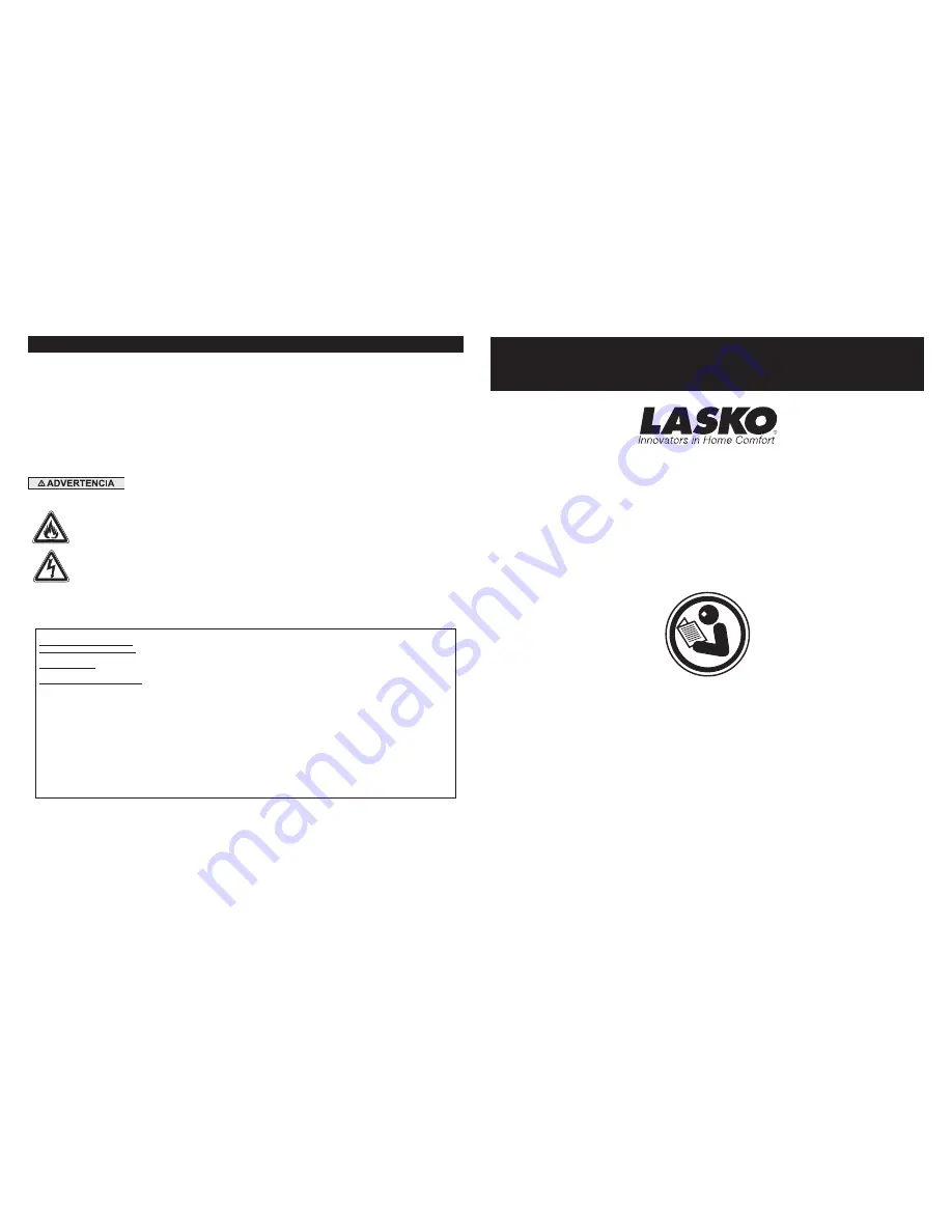 Lasko 5309 Important Instructions & Operating Manual Download Page 1