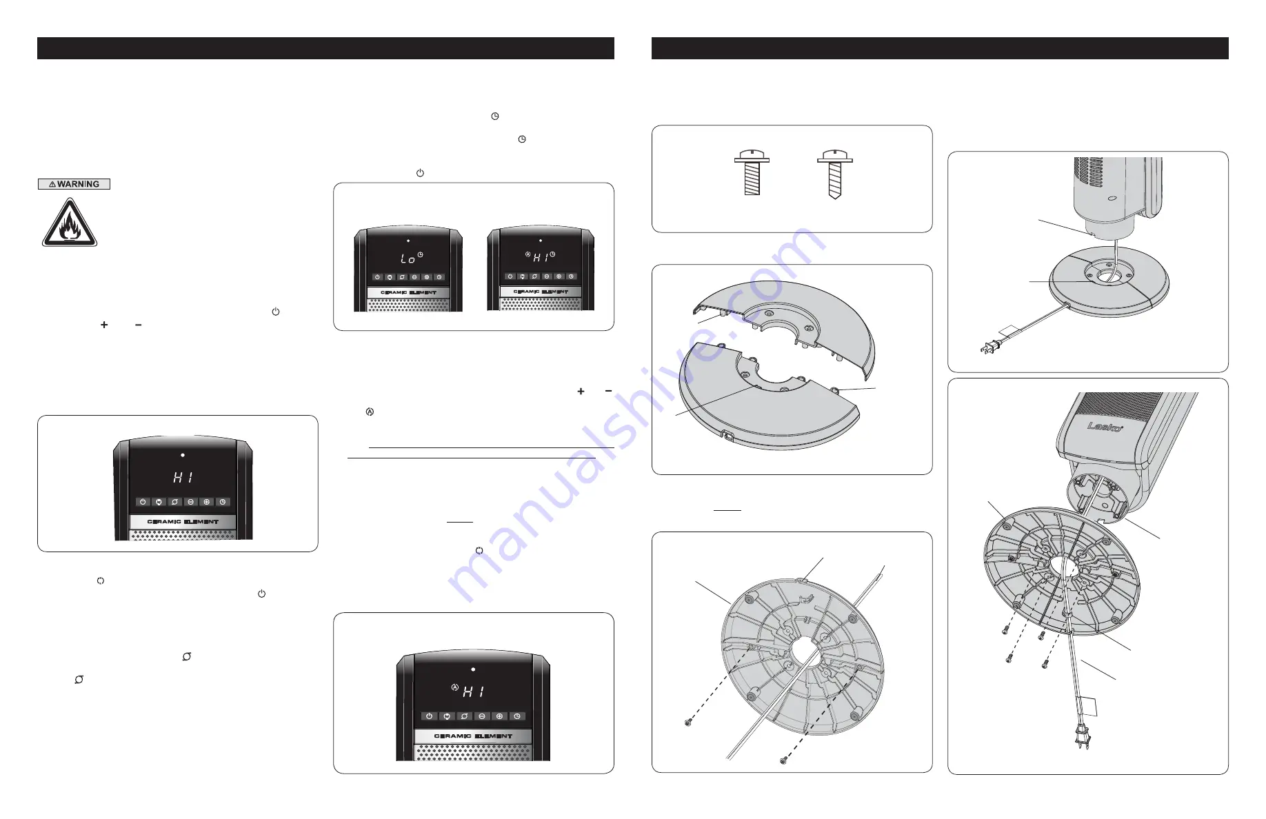 Lasko CT30754 Скачать руководство пользователя страница 4