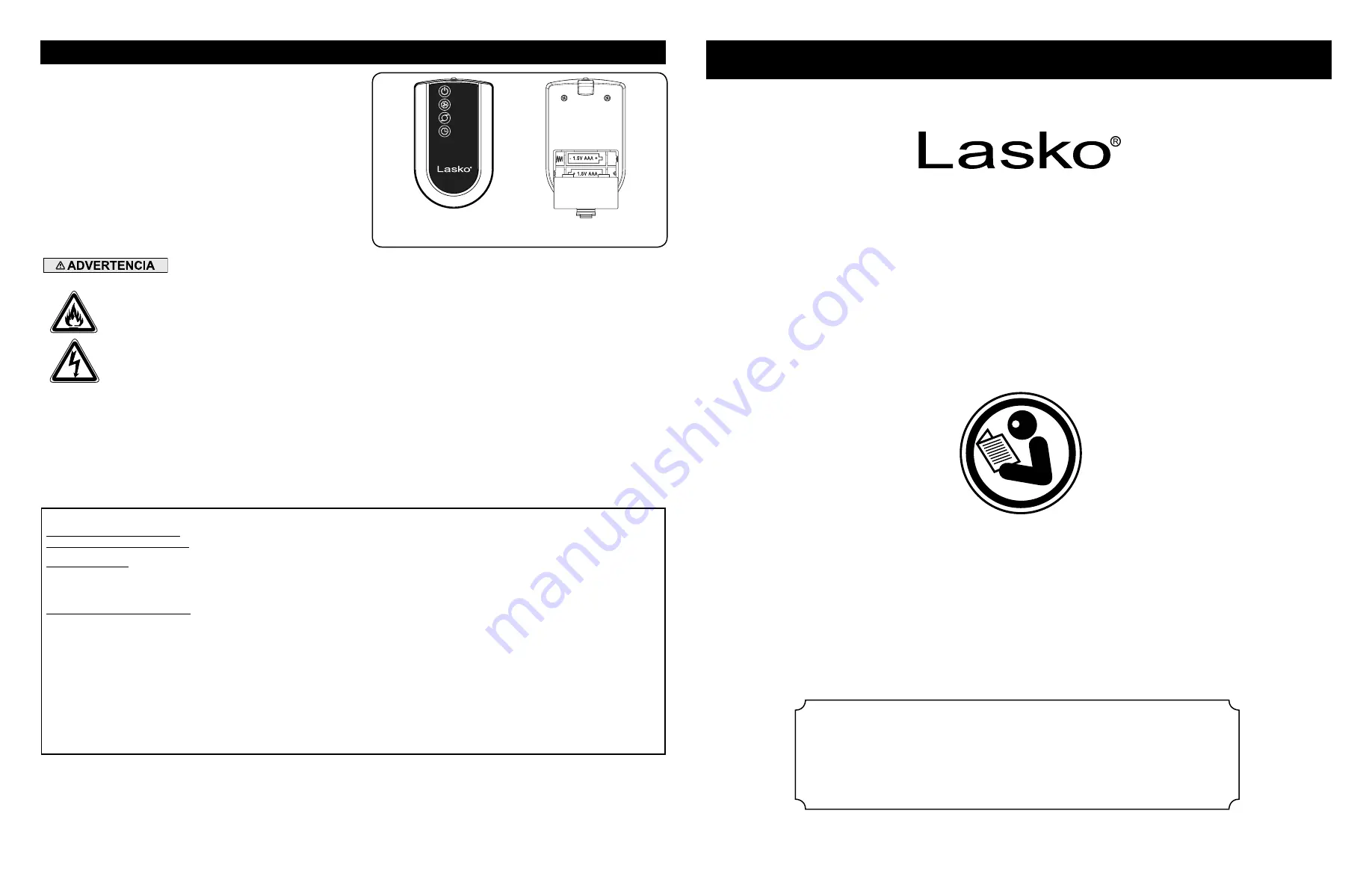 Lasko U35120 Operating Manual Download Page 1