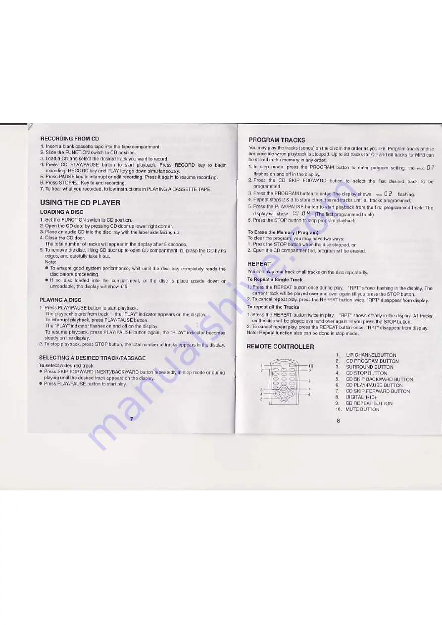 Lasonic CDP-690 Instruction Manual Download Page 6