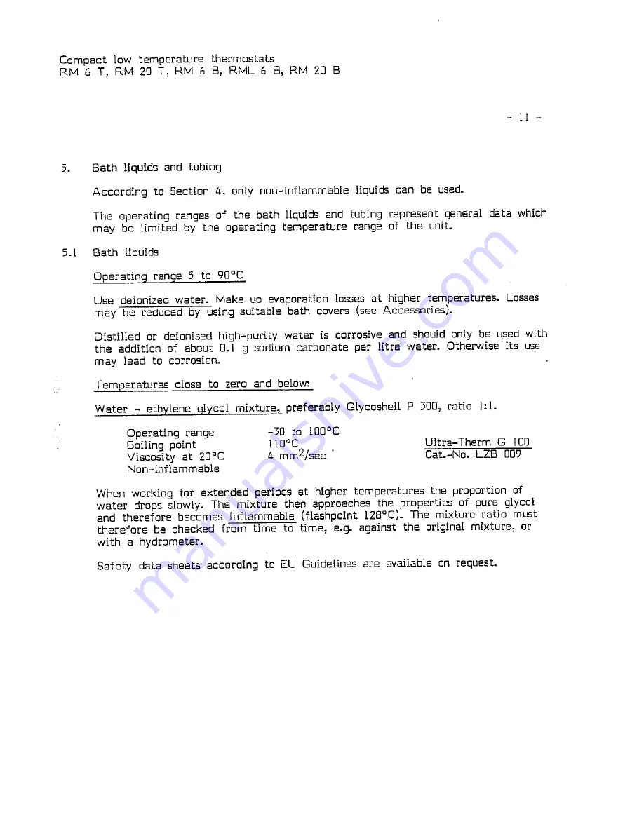 Lauda RM 6 T Operating Instructions Manual Download Page 15