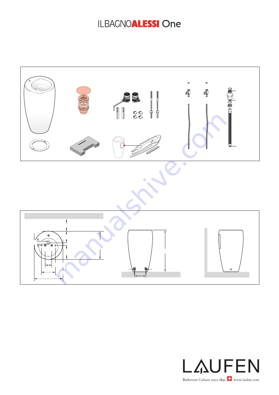 Laufen ILBAGNOALESSI One 8.1197.2 Скачать руководство пользователя страница 2