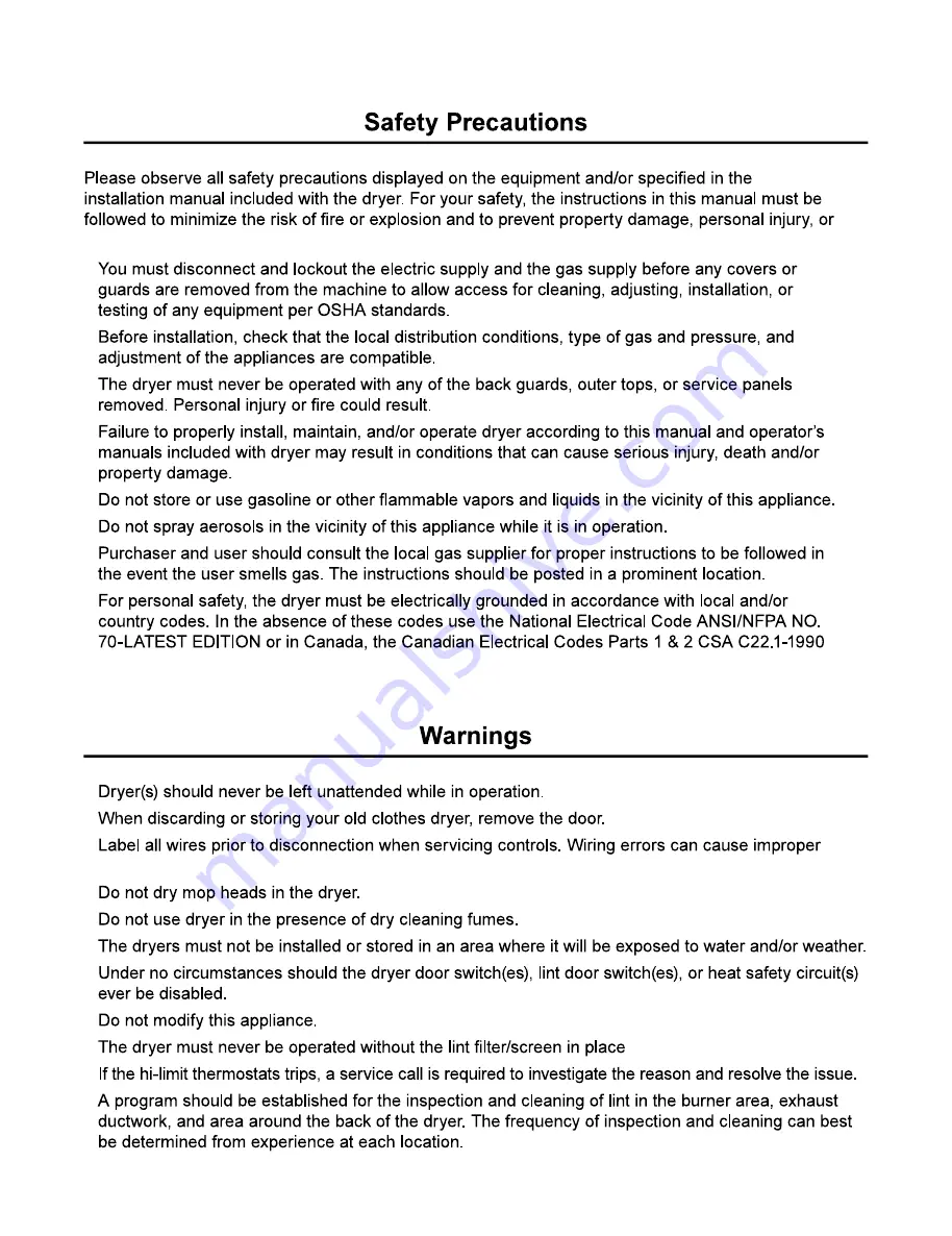 Laundrylux Wascomat Encore DLHF0315CEMI Installation Manual Download Page 10