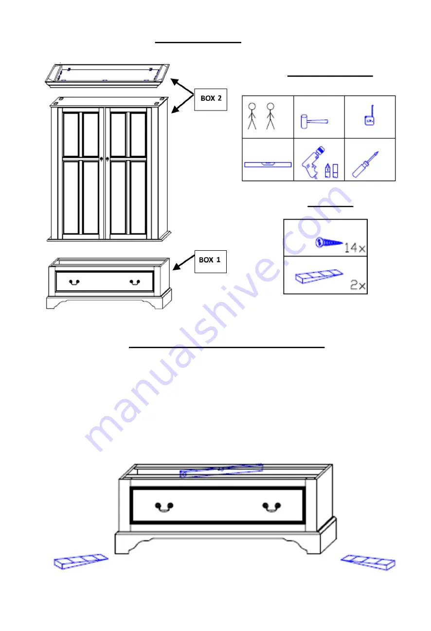 Laura Ashley CLIFTON 2 DOOR WARDROBE Скачать руководство пользователя страница 2