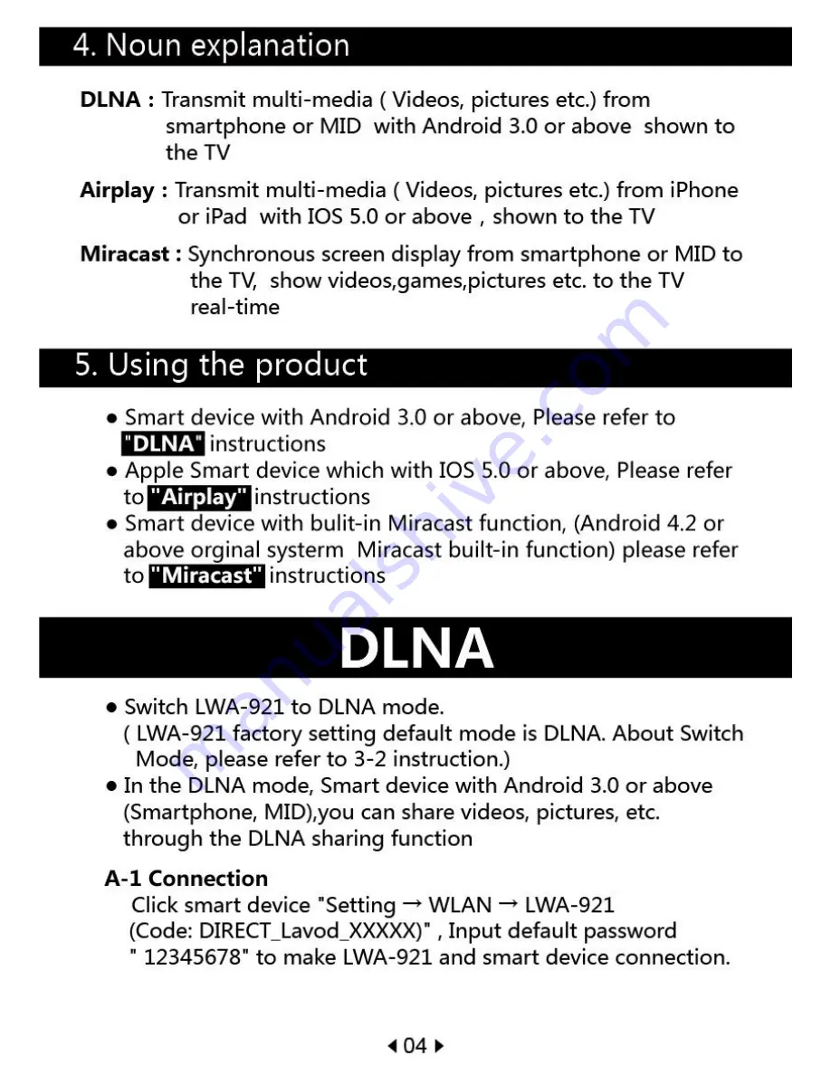 Lavod LWA-921 Quick Start Manual Download Page 6