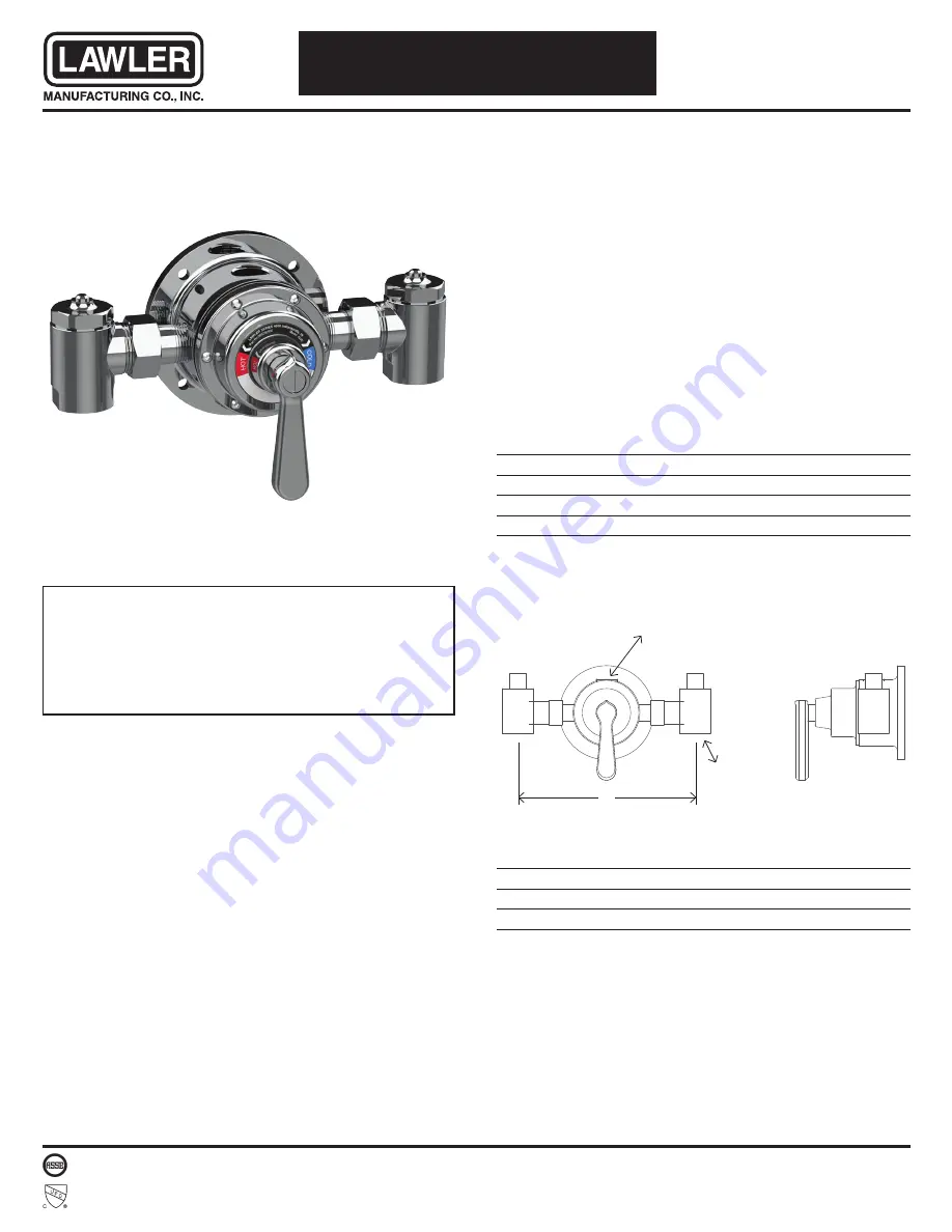 Lawler 4000 Series Installation & Maintenance Manual Download Page 1