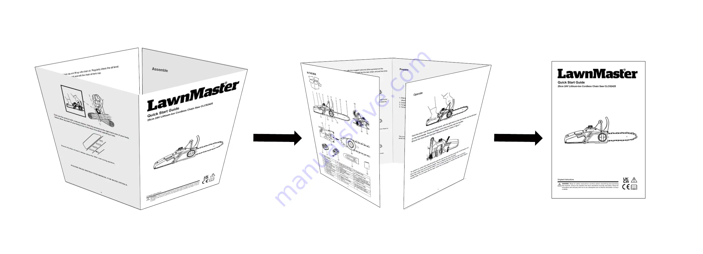 LawnMaster CLCS2425 Quick Start Manual Download Page 3