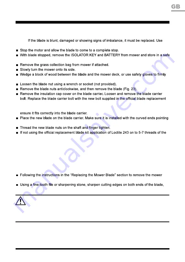 LawnMaster CLMFR6046A Instruction Manual Download Page 27