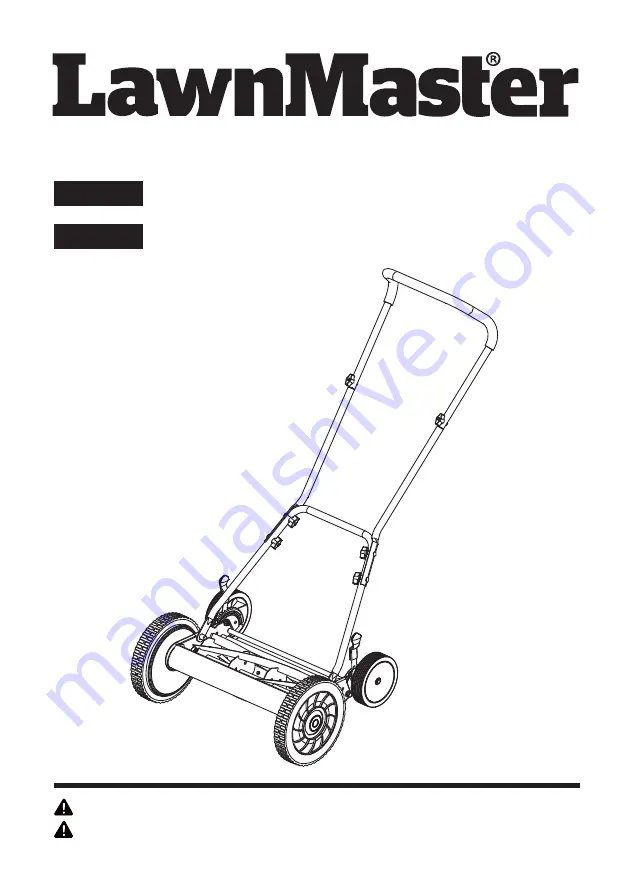 LawnMaster LMRM1601 Operator'S Manual Download Page 1