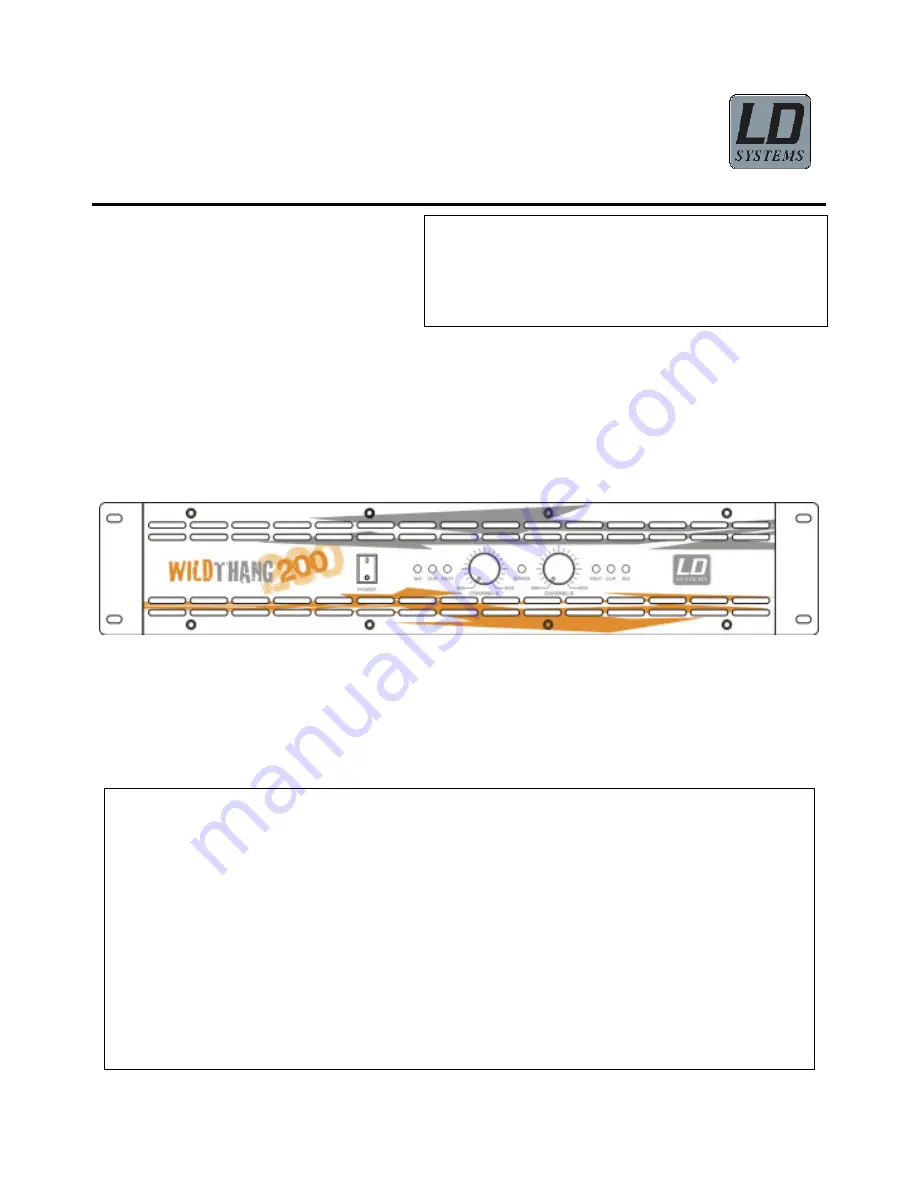 LD DJ200 User Manual Download Page 1