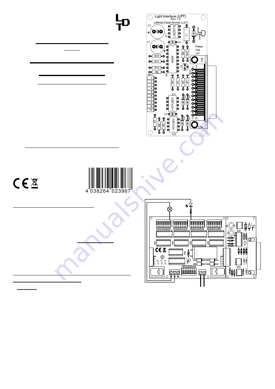 LDT Light@Night Operating Instructions Download Page 1