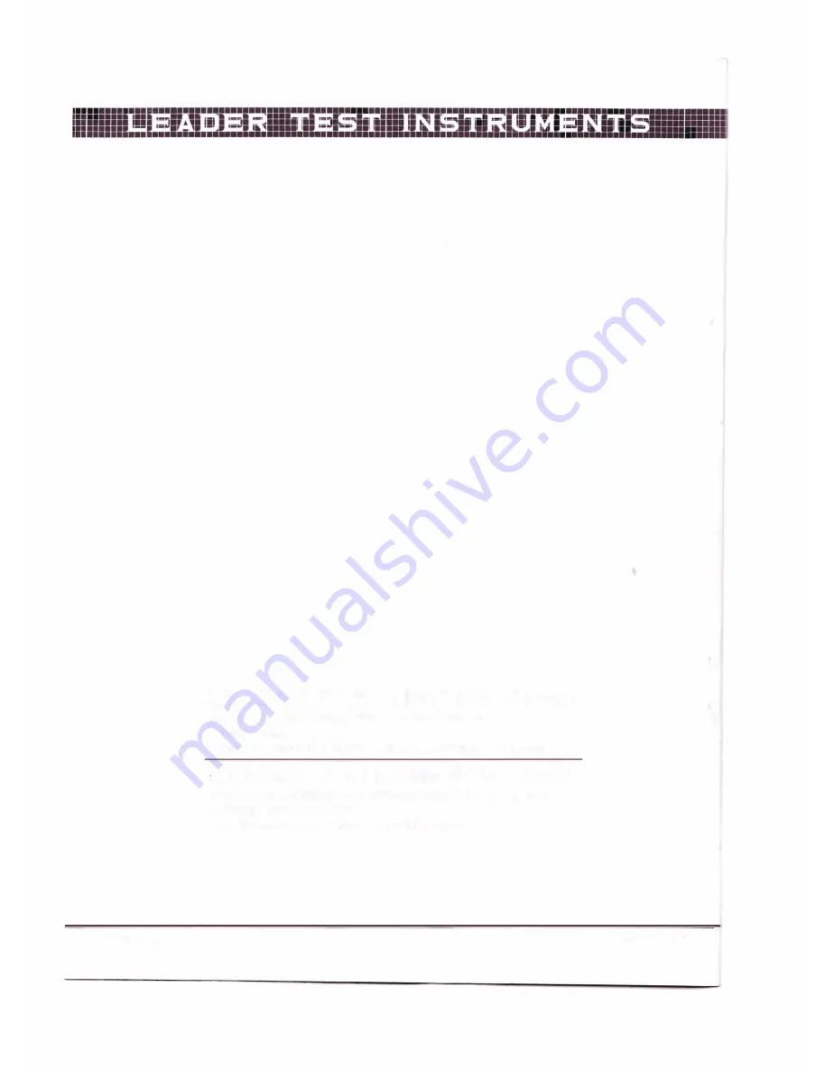 Leader Electronics Corp. LAG-120A Instruction Manual Download Page 13