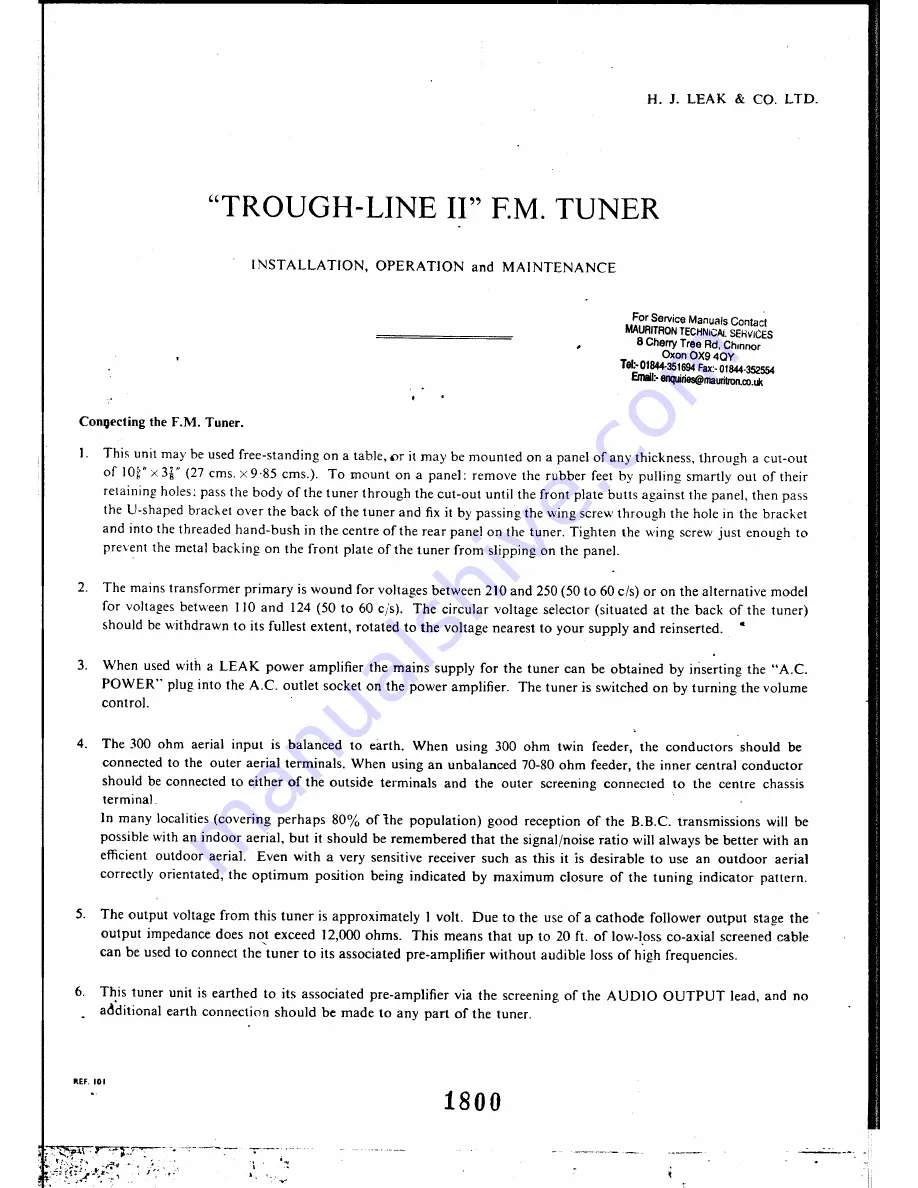 Leak Through Line 3 Installation Operation & Maintenance Download Page 6