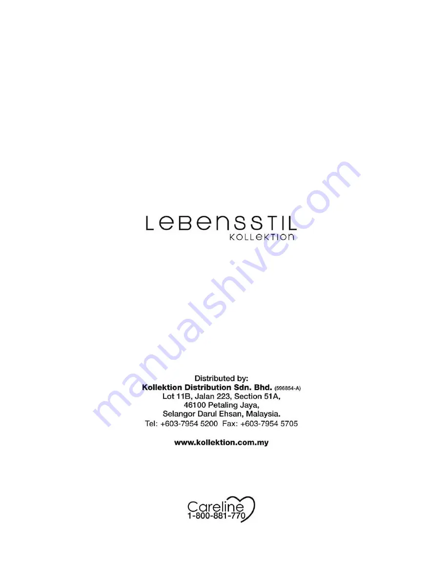 Lebensstil Kollektion LKHB-303SS Instruction Manual Download Page 11