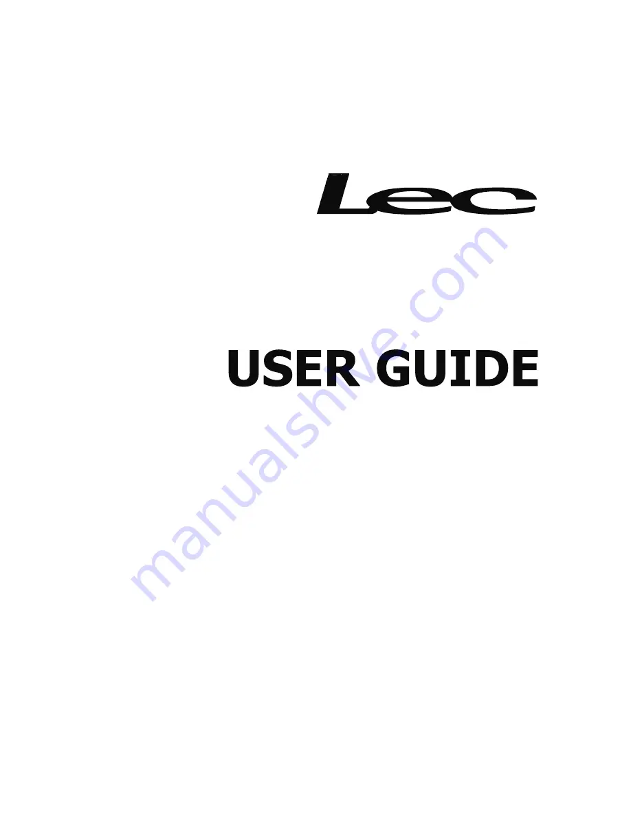 Lec TU55142W User Manual Download Page 1