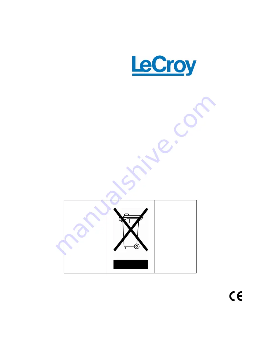 LeCroy DA18000AC Instruction Manual Download Page 2