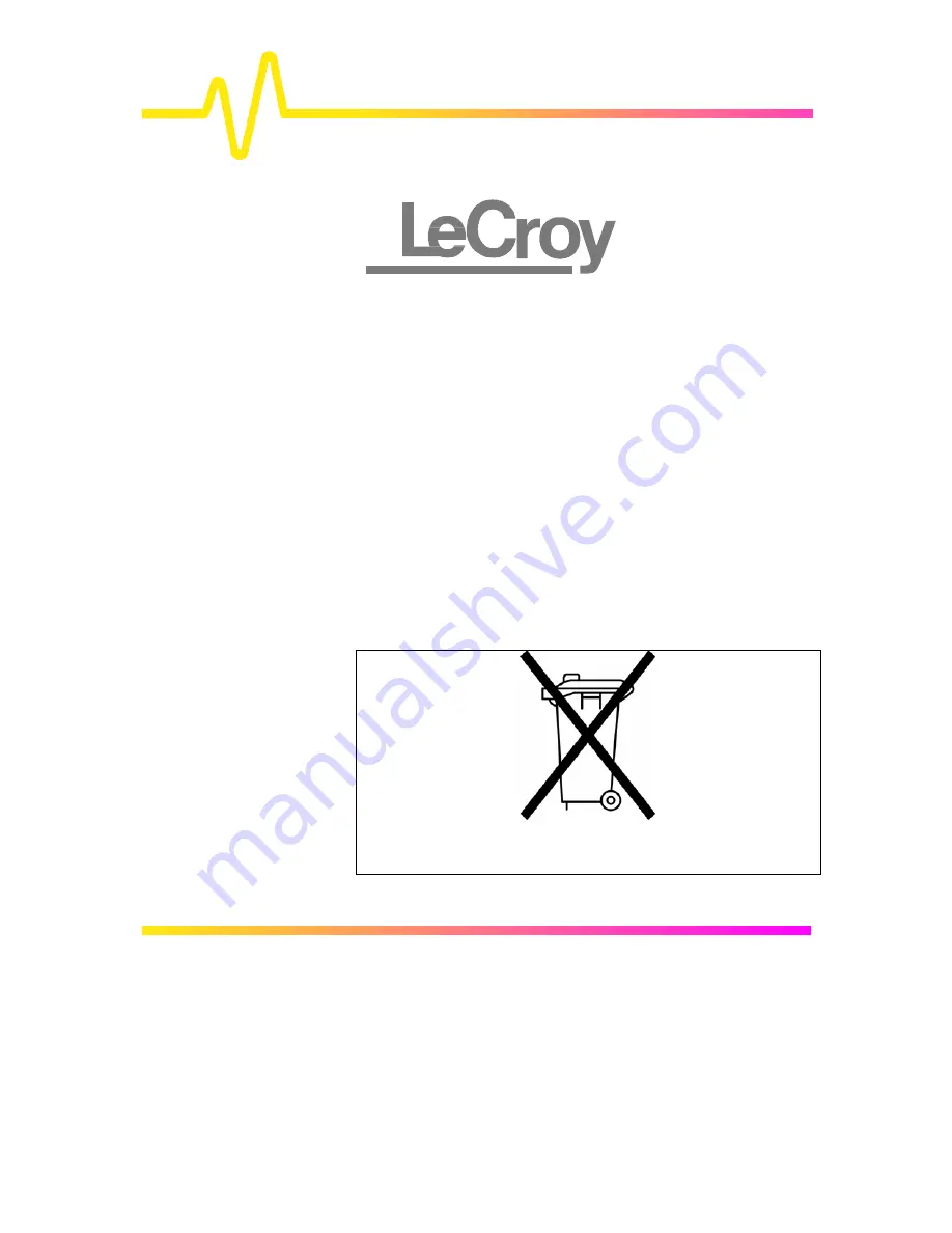 LeCroy Digital Oscilloscopes Скачать руководство пользователя страница 2