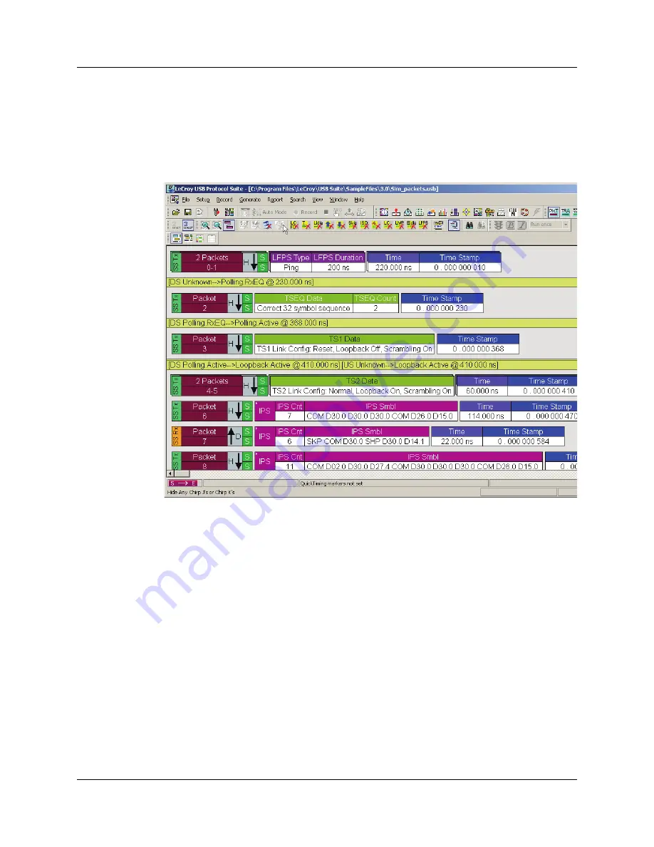 LeCroy USB Protocol Suite Advisor T3 User Manual Download Page 70