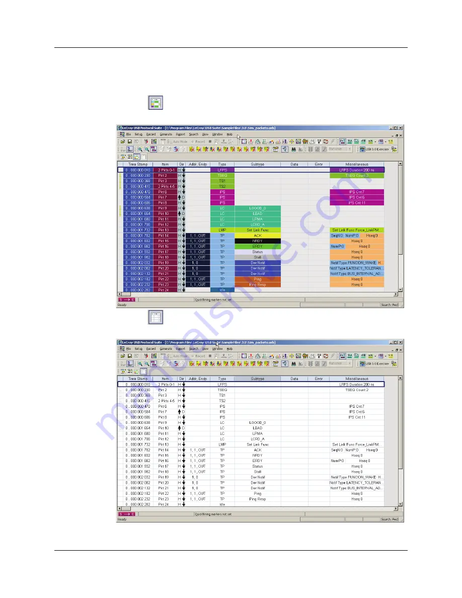 LeCroy USB Protocol Suite Advisor T3 User Manual Download Page 134