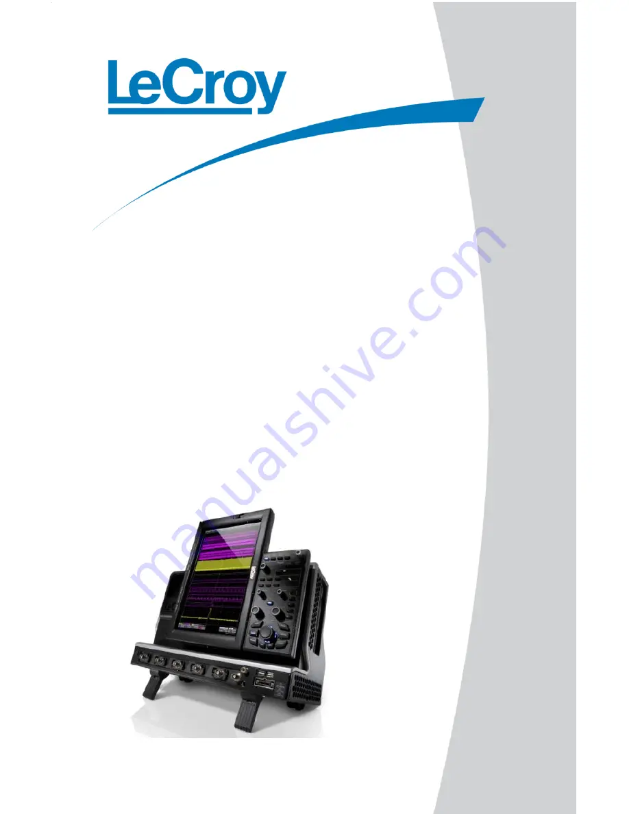 LeCroy WaveRunner 6Zi Getting Started Manual Download Page 1