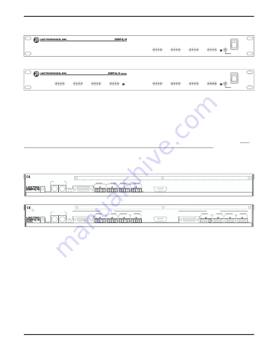 Lectrosonics DSP4/4 Operating Instructions And Troubleshooting Manual Download Page 5