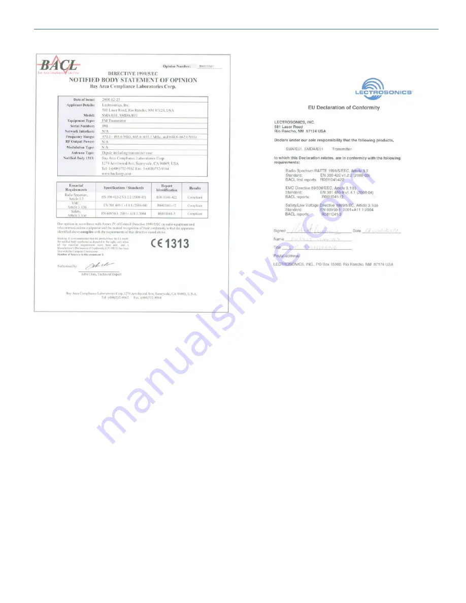 Lectrosonics SMDa Instruction Manual Download Page 23