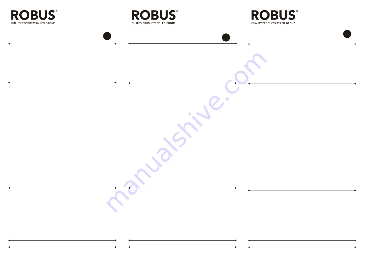 LED Group ROBUS L200110 Instructions Download Page 1