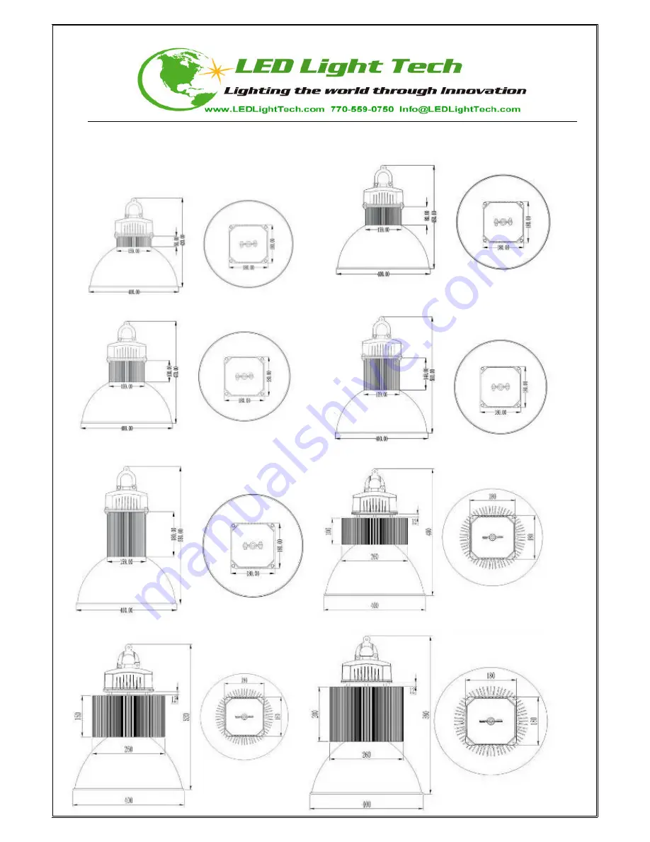 LED Light LED High Bay Light Fixture Product Manual Download Page 10