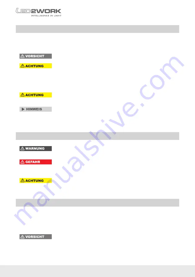 LED2WORK TUBELED 40 II Integrated RGB-W Operating Instructions Manual Download Page 4