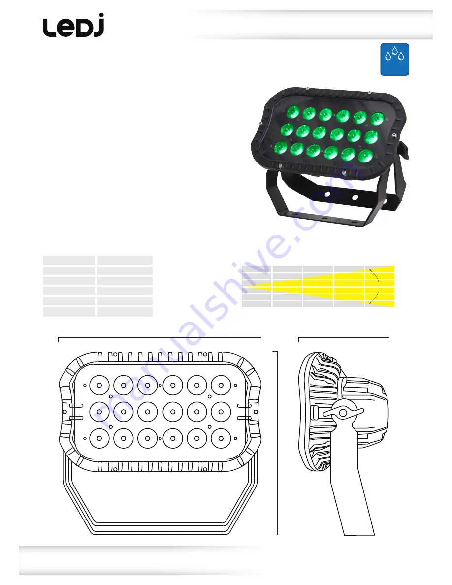 Ledj spectra flood 18T3 Скачать руководство пользователя страница 3