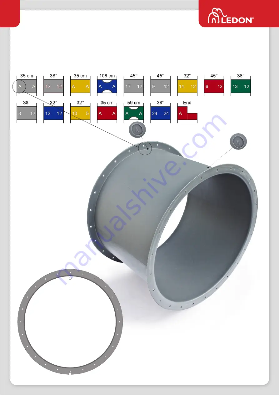 Ledon Tube Slides Assembly Instruction Manual Download Page 7