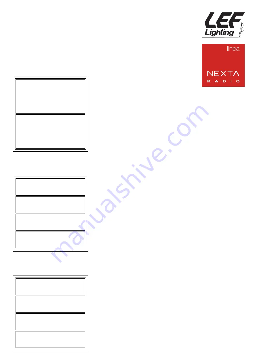 LEF LIGHTING OPTIMA-G Quick Start Manual Download Page 1