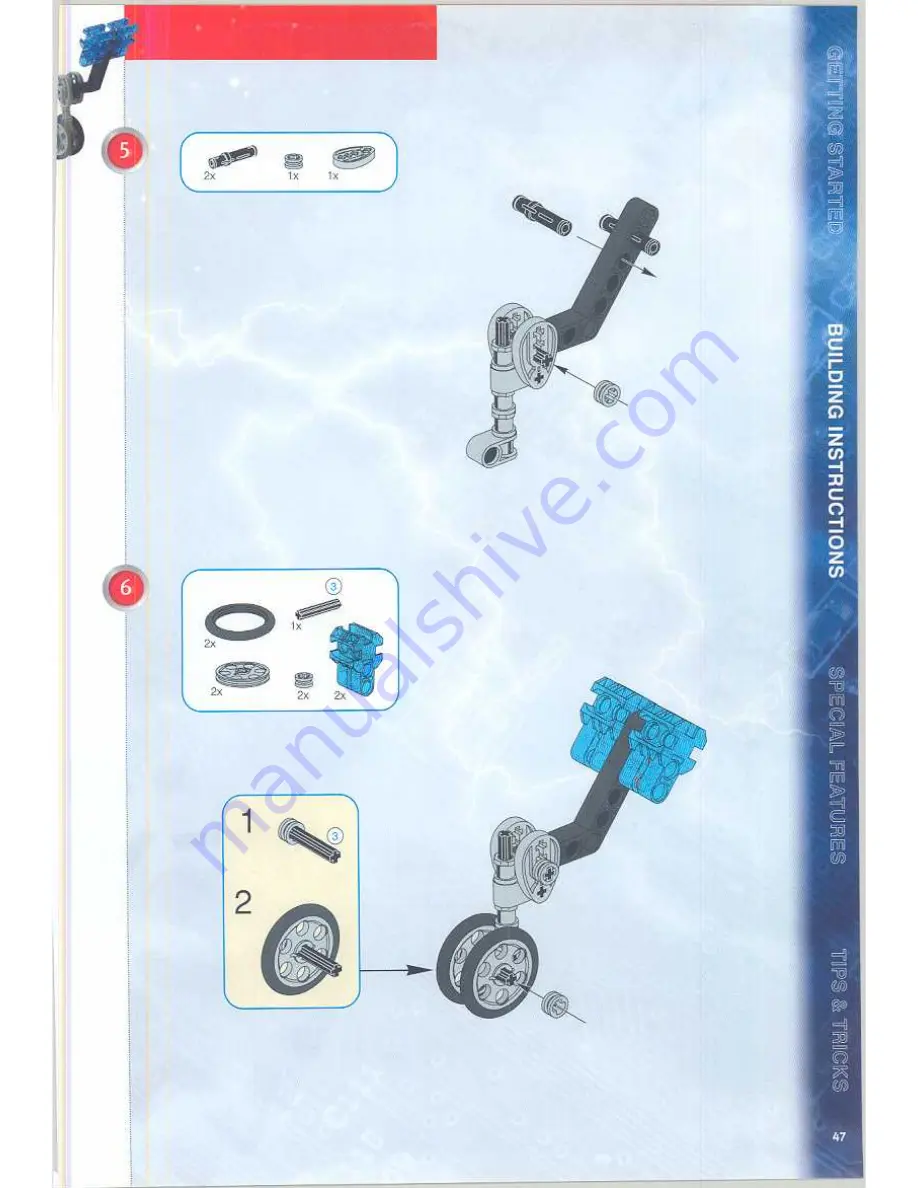 LEGO 9747 Robotics Invention Systems 1.5 Building Instructions Download Page 47