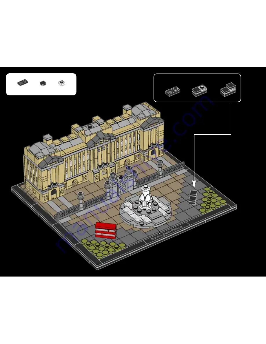 LEGO ARCHITECTURE 21029 BUCKINGHAM PALACE Скачать руководство пользователя страница 116