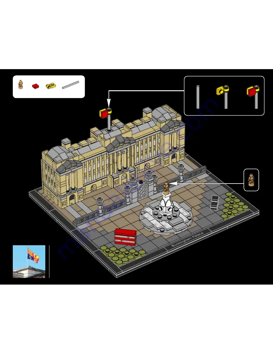 LEGO ARCHITECTURE 21029 BUCKINGHAM PALACE Building Instructions Download Page 117