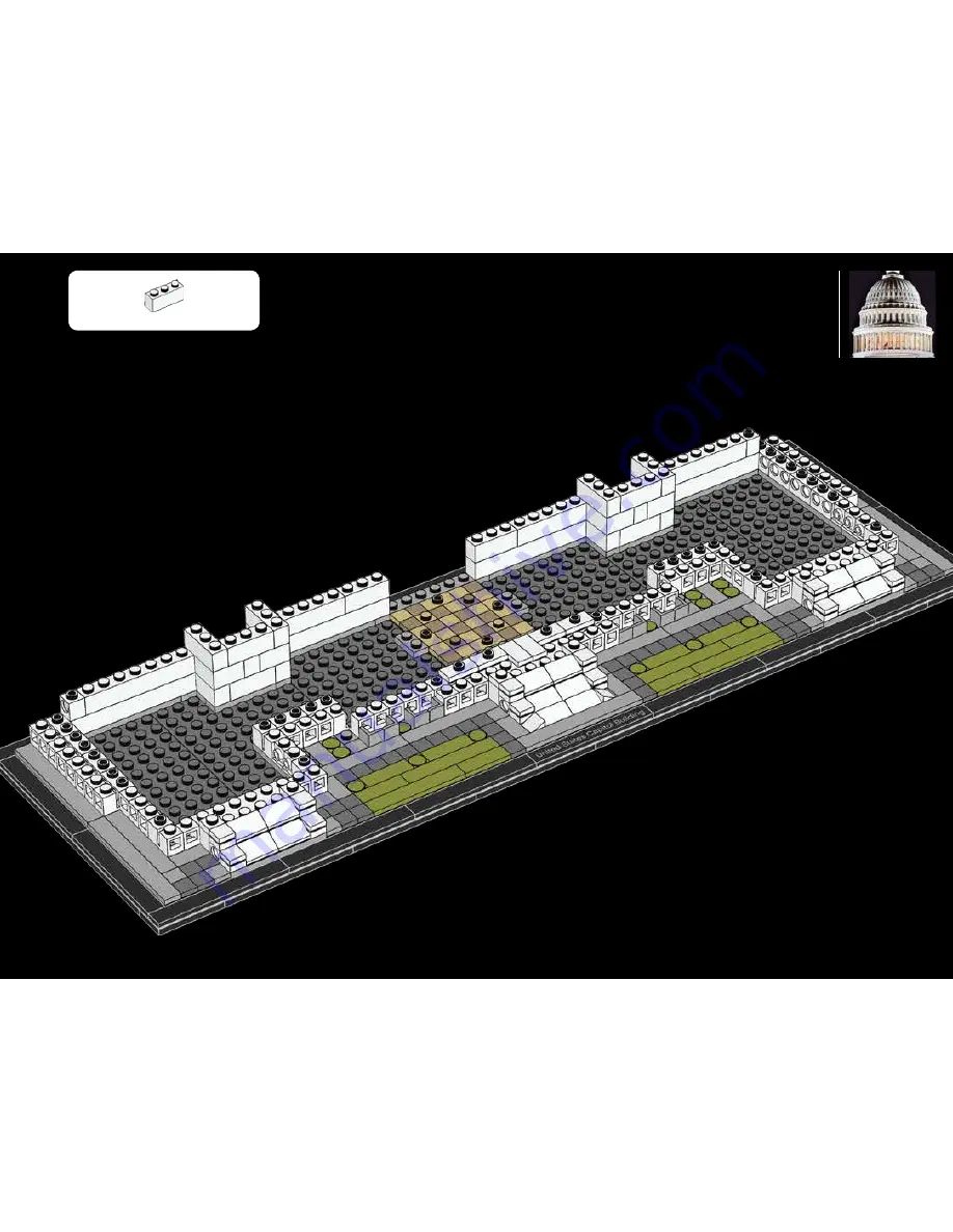 LEGO ARCHITECTURE 21030 UNITED STATES CAPITOL BUILDING Building Instructions Download Page 77