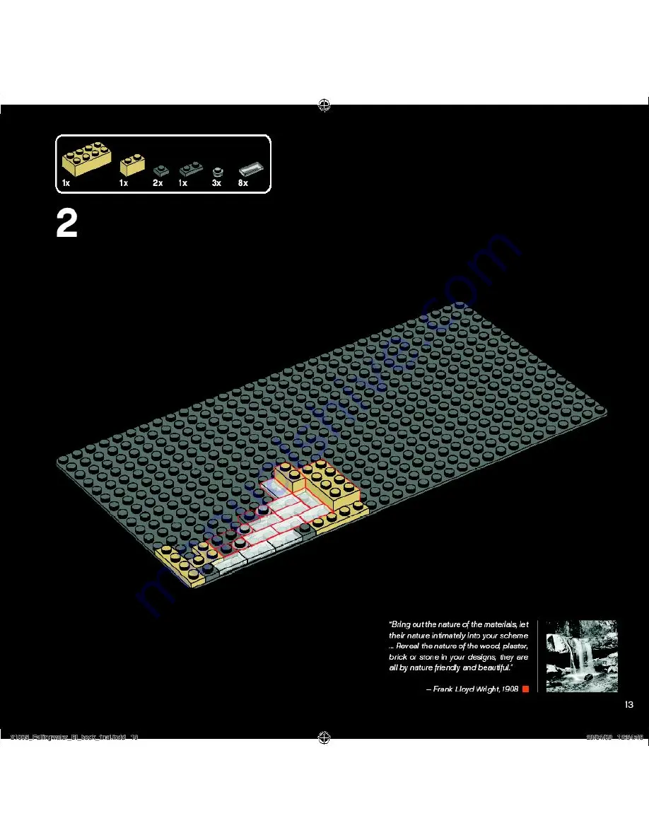 LEGO Architecture Fallingwater Скачать руководство пользователя страница 13