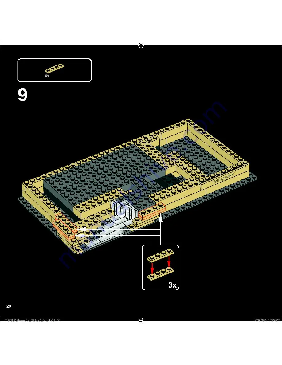 LEGO Architecture Fallingwater Building Instructions Download Page 20