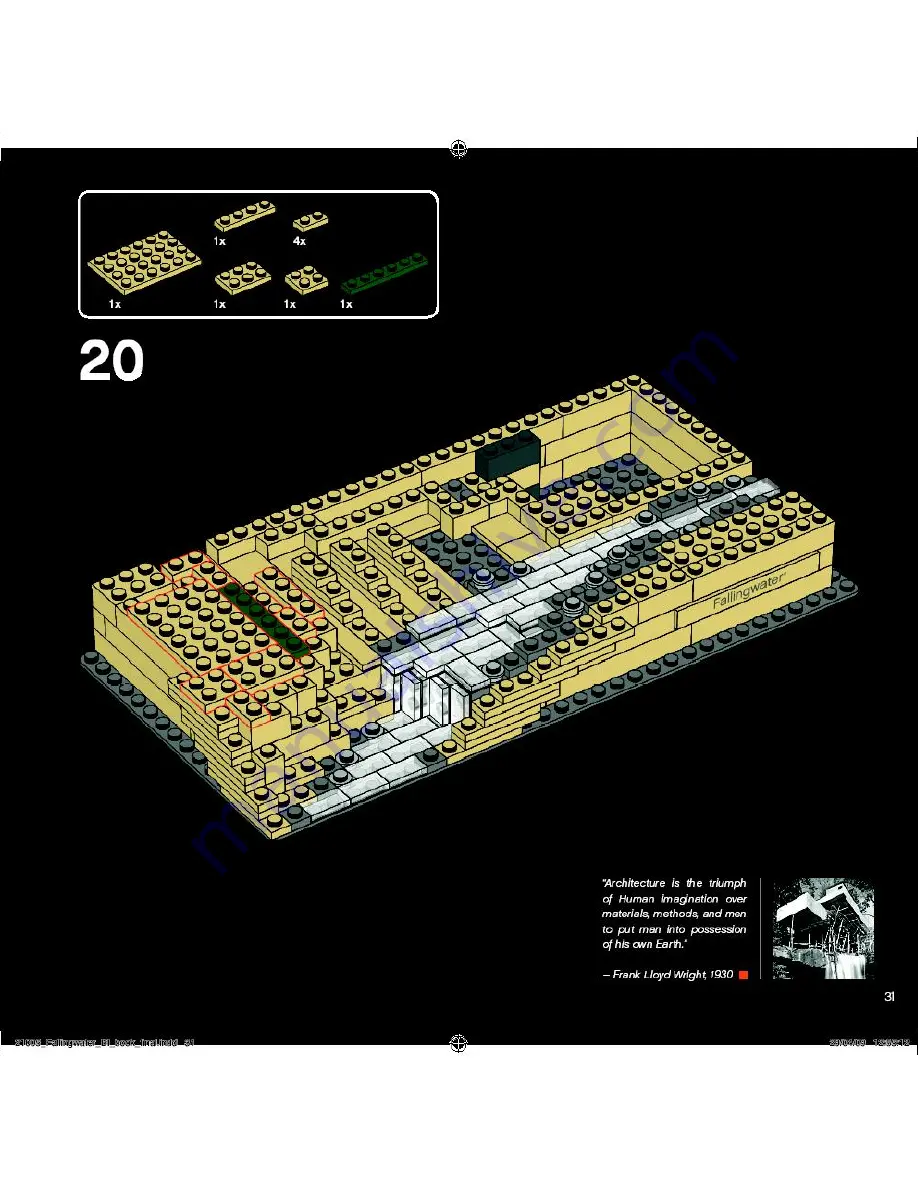 LEGO Architecture Fallingwater Скачать руководство пользователя страница 31