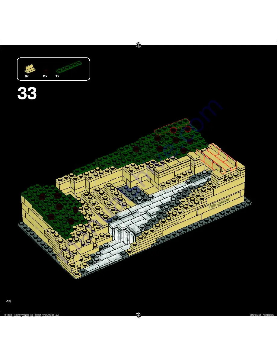 LEGO Architecture Fallingwater Скачать руководство пользователя страница 44