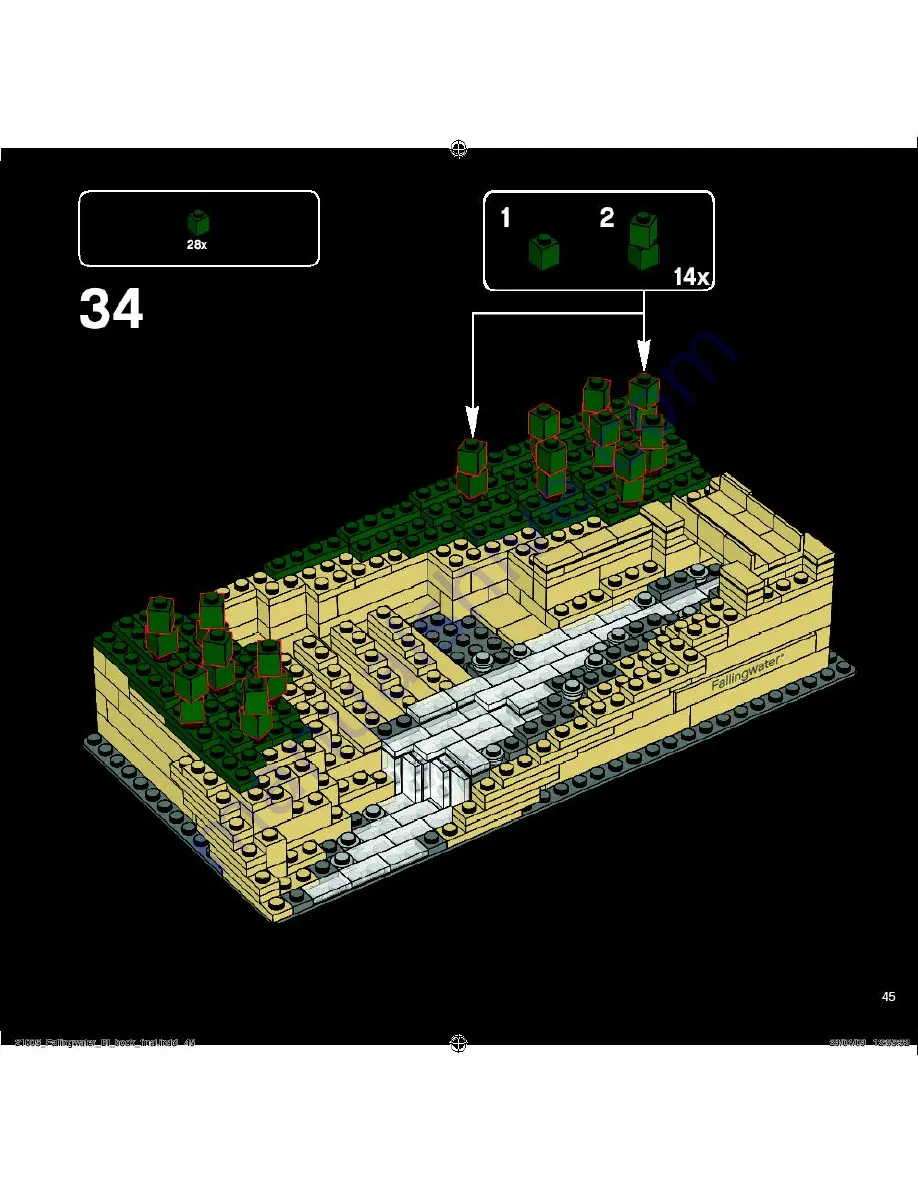 LEGO Architecture Fallingwater Скачать руководство пользователя страница 45