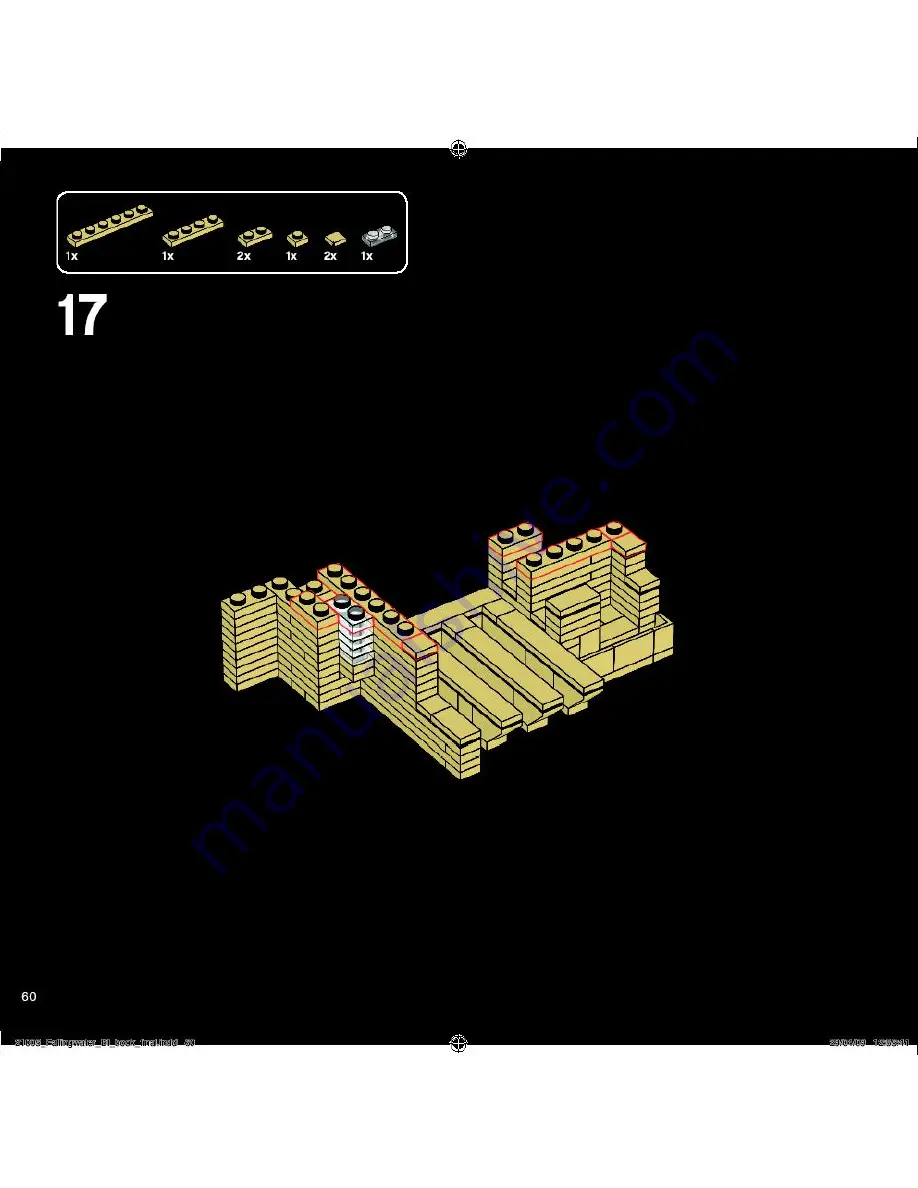 LEGO Architecture Fallingwater Building Instructions Download Page 60