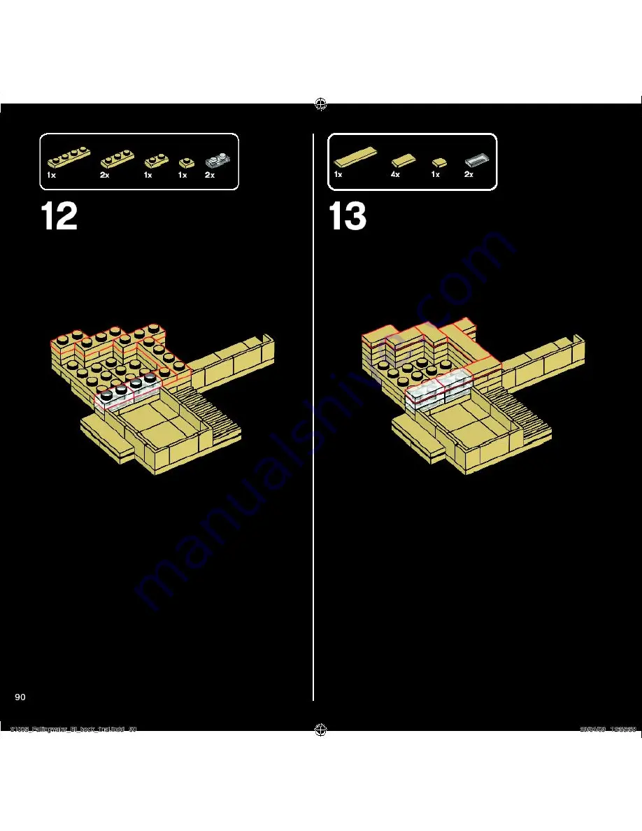 LEGO Architecture Fallingwater Building Instructions Download Page 90