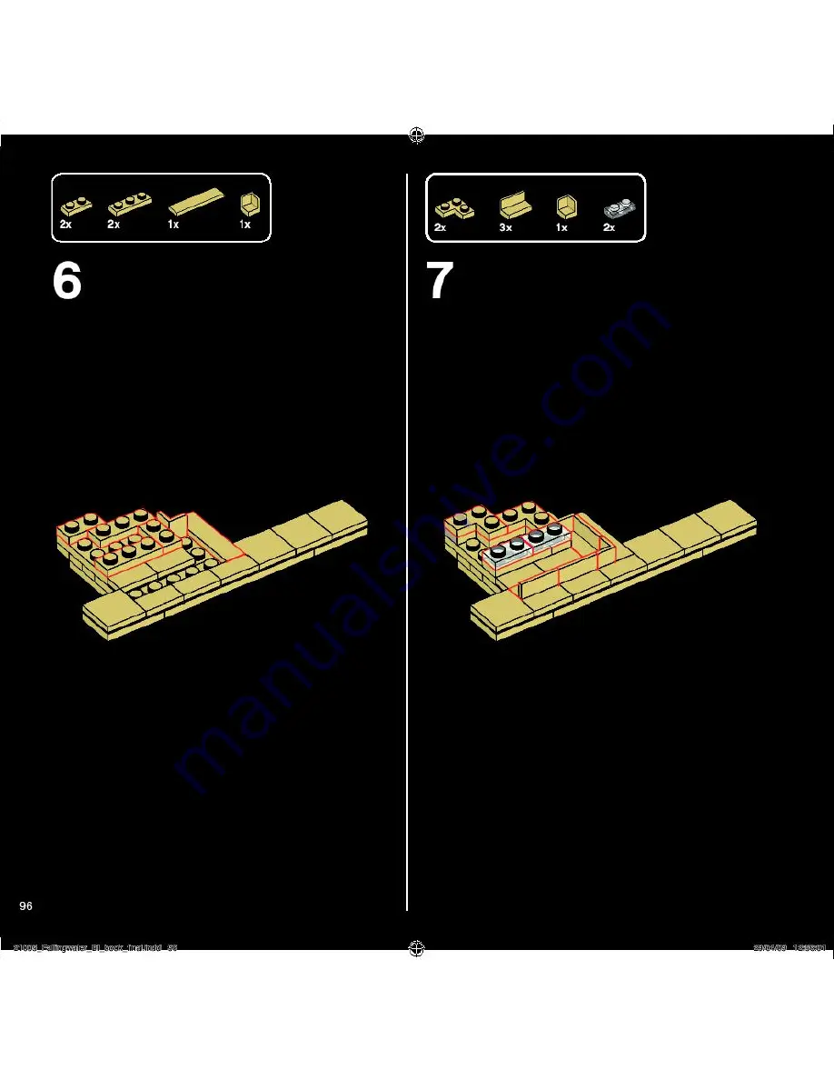 LEGO Architecture Fallingwater Building Instructions Download Page 96