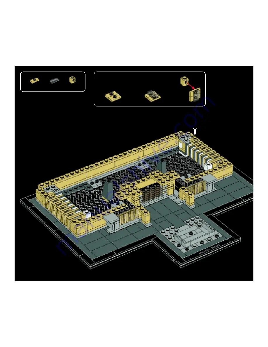 LEGO Architecture Imperial Hotel 21017 Building Instructions Download Page 68